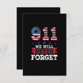 Vector 911私たちはシャツ忘れに決して 招待状 (正面/裏面)