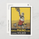 Vector Art、サイクリング、チャンピイタリアンオン1920 ポストカード (正面/裏面)