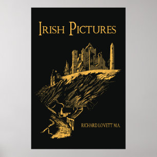 Vector Art Rock of Cashel Ireland、ブックカバー ポスター
