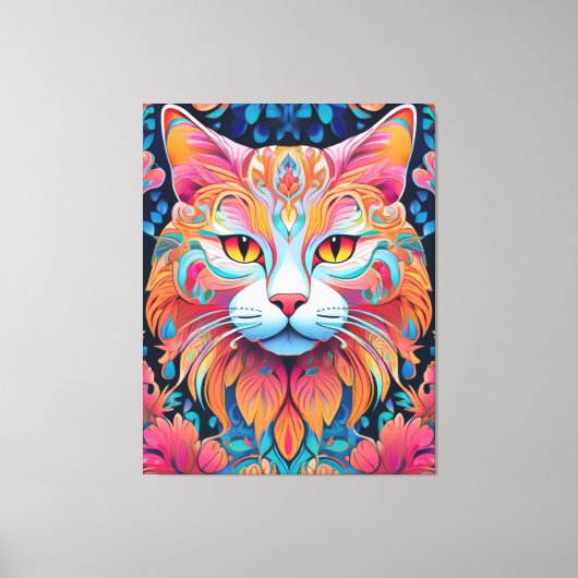 Vector Cat Canvas Print キャンバスプリント (正面)