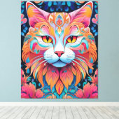 Vector Cat Canvas Print キャンバスプリント (インサイチュ (ウッドフロア))