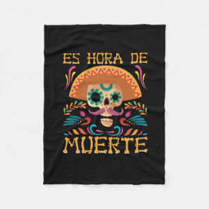 Vector dia de los muertos t-shirtデザインテンプレート, フリースブランケット
