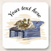 Vector duck family illustration コースター (正面)