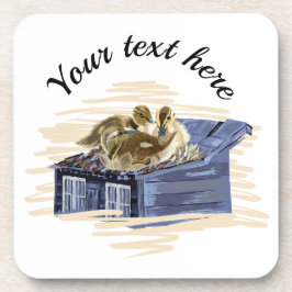 Vector duck family illustration コースター