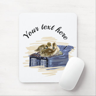 Vector duck family illustration マウスパッド