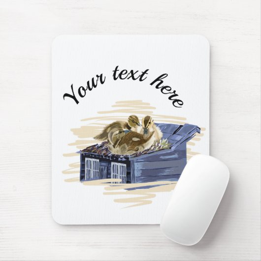 Vector duck family illustration マウスパッド (マウス)