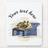 Vector duck family illustration マウスパッド (正面)