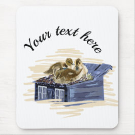 Vector duck family illustration マウスパッド