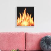 vector-flames1 – ブラックオランを誘う熱い炎 キャンバスプリント (インサイチュ (リビング))
