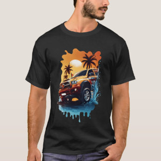Vector illustration car wallpaper design friend re tシャツ