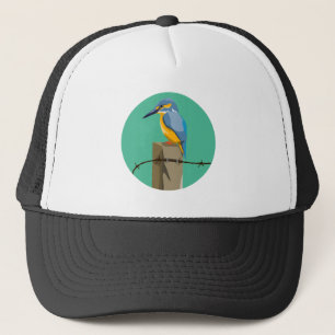 Vector kingfisher NZ bird キャップ