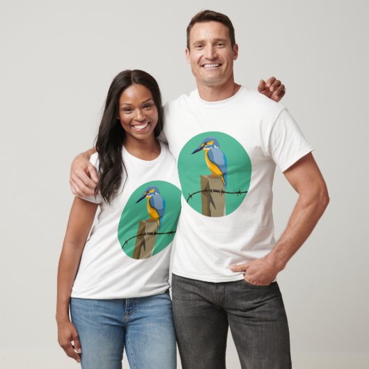 Vector kingfisher NZ bird Tシャツ (ユニセックス)