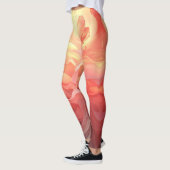 Vector Ombre Fluid Coral Flame Leggings レギンス (左)
