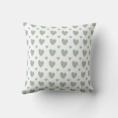 vector seamless pattern hearts in blue and mint クッション (裏面)