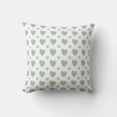 vector seamless pattern hearts in blue and mint クッション (正面)