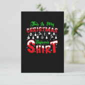 Vector this is my christmas pajama shirt引用文t 招待状 (スタンド正面)