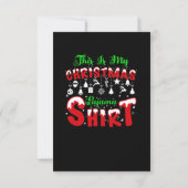 Vector this is my christmas pajama shirt引用文t 招待状 (裏面)