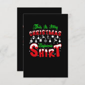 Vector this is my christmas pajama shirt引用文t 招待状 (正面/裏面)