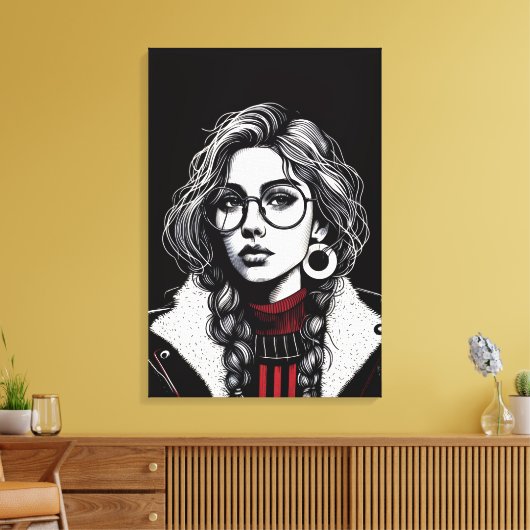 Vectorial Girl  キャンバスプリント (インサイチュ (リビング))