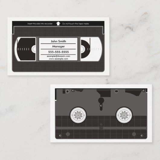 Vectorizedビデオテープ 名刺 (正面/裏面)