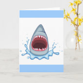 vectorstock_383155カートゥーンシャークの歯が空いた状態 カード (黄色い花)