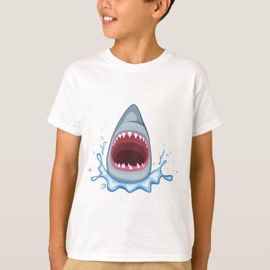 vectorstock_383155 Cartoon Shark Tees hunged Tシャツ (正面)