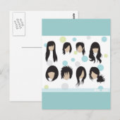 vectorvaco_09102001_hair_スタイル ポストカード (正面/裏面)