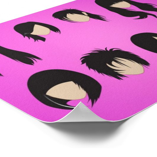 vectorvaco_09102001_hair_largeスタイル_large ポスター (角)