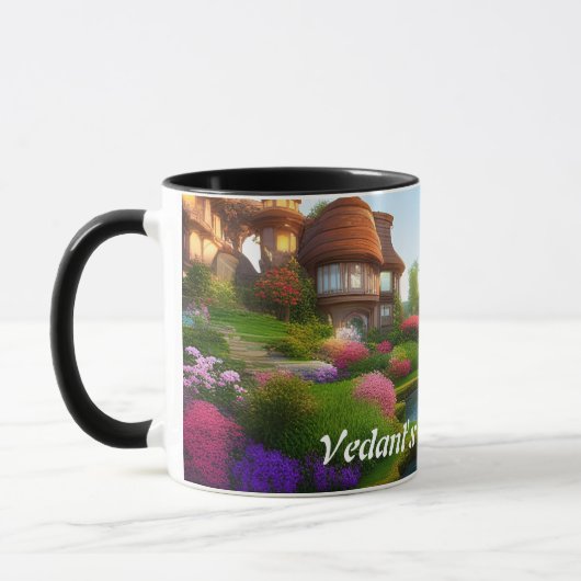 Vedant's Morning Teaカスタマイズ可パーソナライズされた能 マグカップ (左)