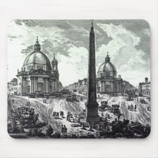 Vedutaのdella Piazza del Popolo、c.1750 マウスパッド (正面)