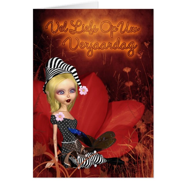 Veel Liefs操作のUw Verjaardag -フランダース語-オランダBirt (正面)