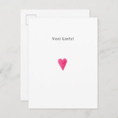 Veel Liefs Roze Hart Hartje Quote Kaart ポストカード (正面/裏面)