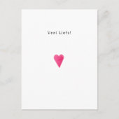Veel Liefs Roze Hart Hartje Quote Kaart ポストカード (正面)