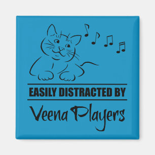 Veenaのプレイヤーたちに気づかれやすい好奇心の猫 マグネット
