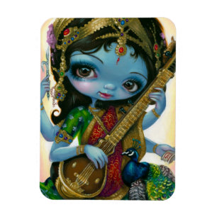 "Veena"の遊ぶSaraswati屈曲の磁石 マグネット