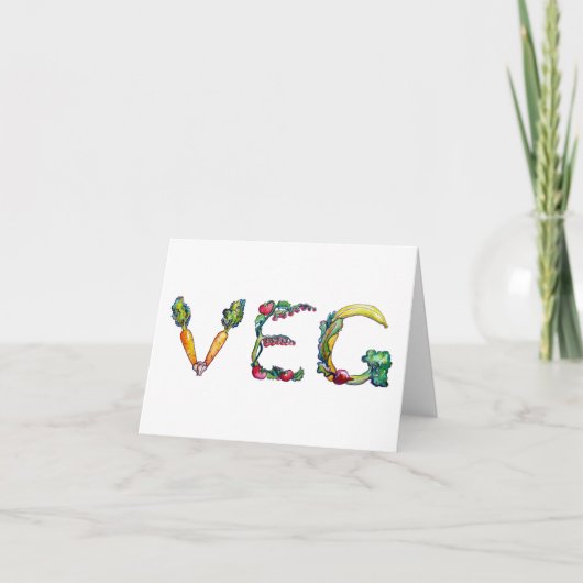 "Veg"のブランク中のNotecards カード (正面)