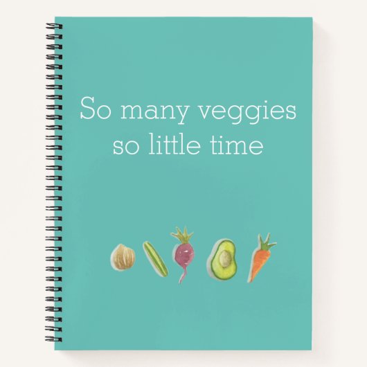 Veganおもしろい非常に多くの野菜ので少し時間のノート ノートブック (正面)