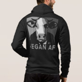 Vegan AF Pop Art Hoodie in Black and White パーカ (裏面)