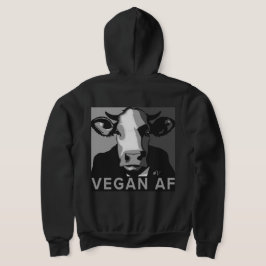Vegan AF Pop Art Hoodie in Black and White パーカ