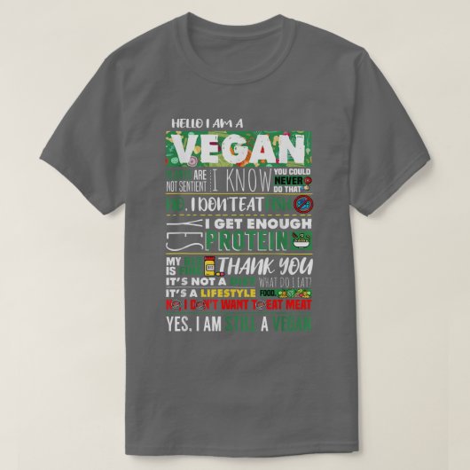 Vegan Athlete Vegetable Veggies Lover Plant Based  Tシャツ (デザイン正面)