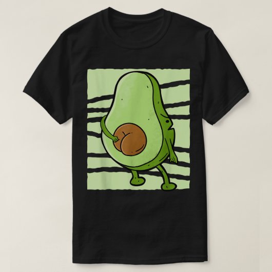 Vegan avocado butt Fleitarian Vegetarian  Tシャツ (デザイン正面)