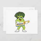 Vegan Broccoli at Music with Guitar ポストカード (正面/裏面)