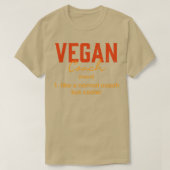 Vegan Coach Definition Funny Plant Based Diet Humo Tシャツ (デザイン正面)