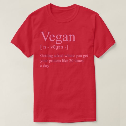 Vegan Definition Getting Asked Where You Get Your  Tシャツ (デザイン正面)