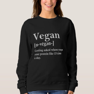 Vegan Definition Vegetarian Vegan Meme For Women M スウェットシャツ