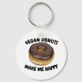 VEGAN DONUT MAKE ME HAPPY キーホルダー (正面)