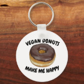 VEGAN DONUT MAKE ME HAPPY キーホルダー (正面)