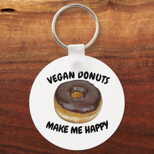 VEGAN DONUT MAKE ME HAPPY キーホルダー (正面)
