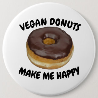 VEGAN DONUTS MAKE ME HAPPY 缶バッジ