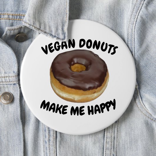 VEGAN DONUTS MAKE ME HAPPY 缶バッジ (インサイチュ)